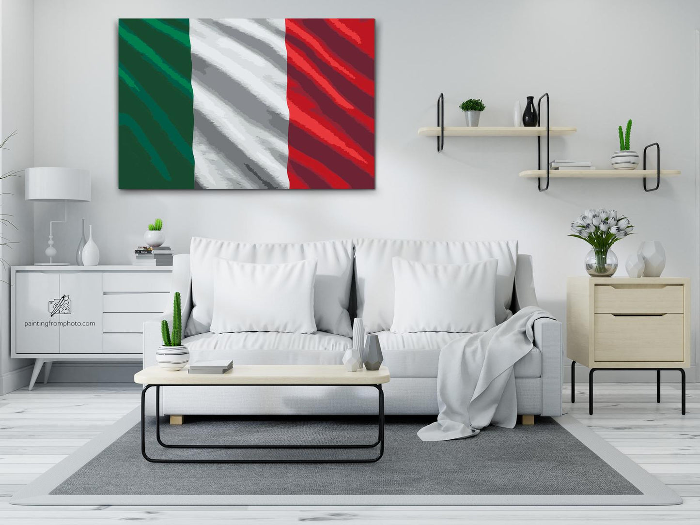 Paint by number - Italiensk flag