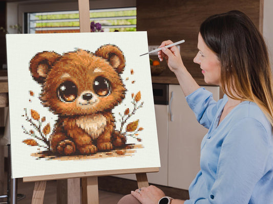 Diamond Paint - Teddy Bear med Store Øjne