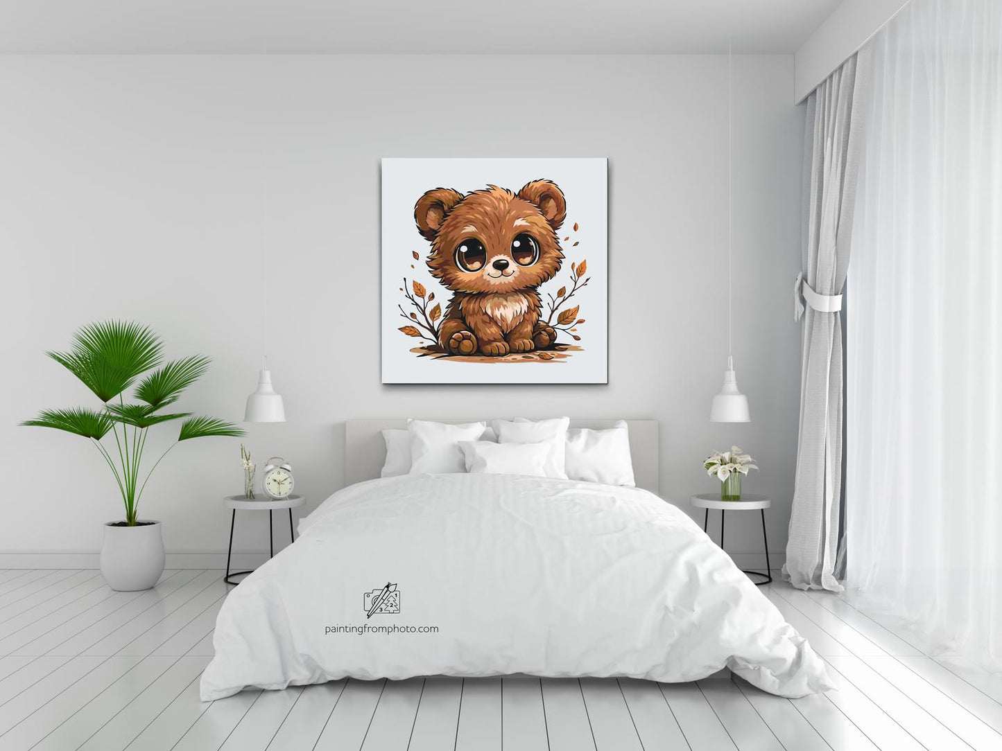 Paint by number - Teddy Bear med Store Øjne