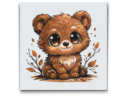 Paint by number - Teddy Bear med Store Øjne