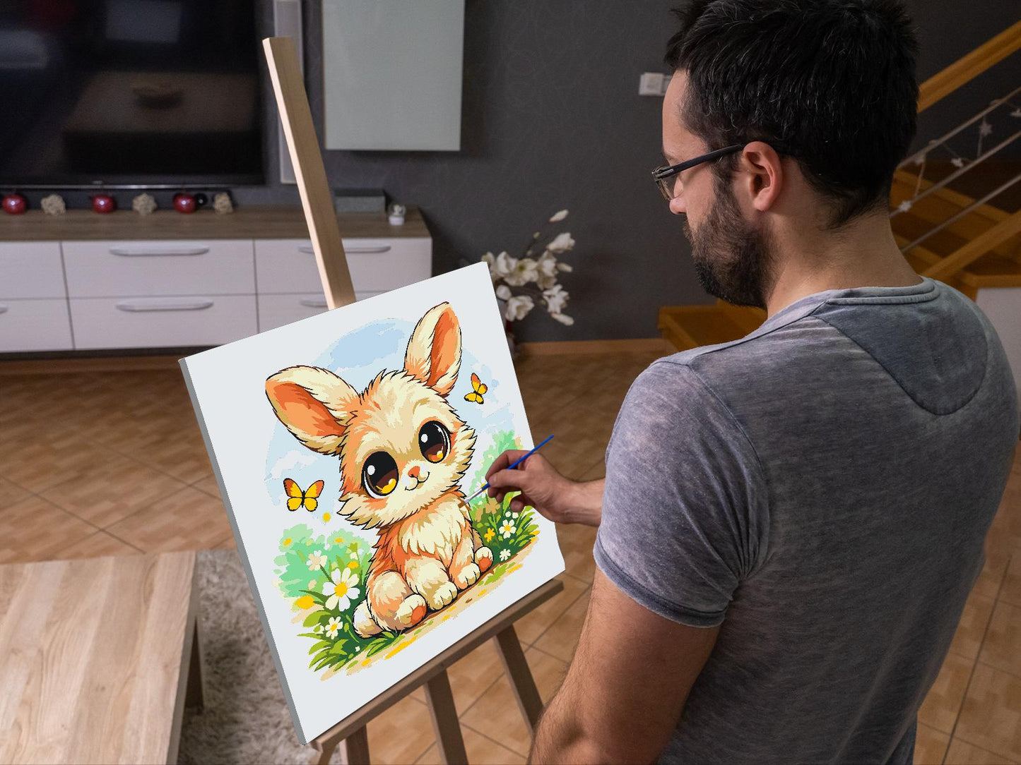 Paint by number - Kanin med de Store Øjne