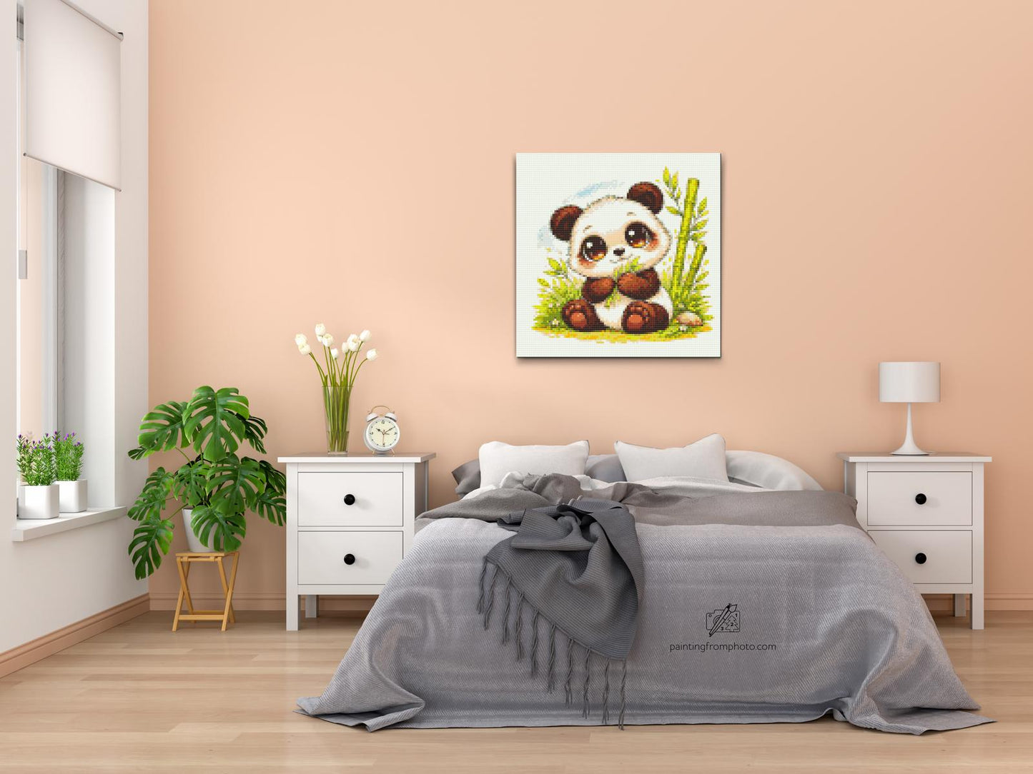 Diamond Paint - Panda med Store Øjne