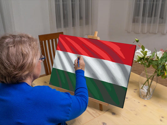 Paint by number - Ungarsk flag
