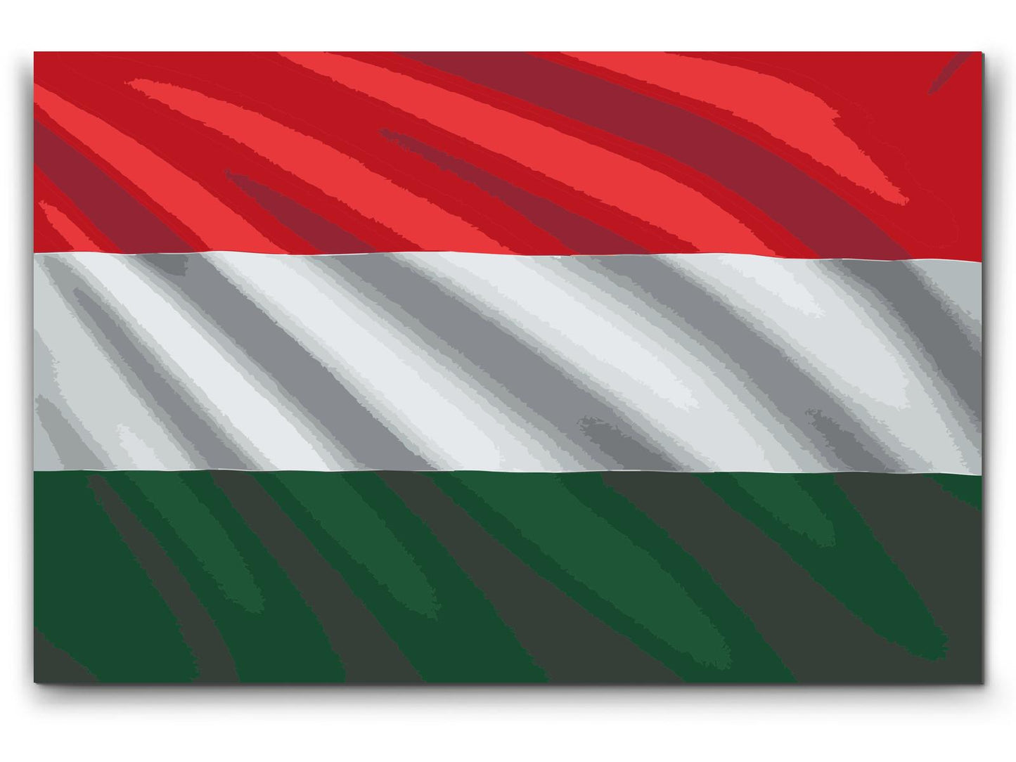 Paint by number - Ungarsk flag