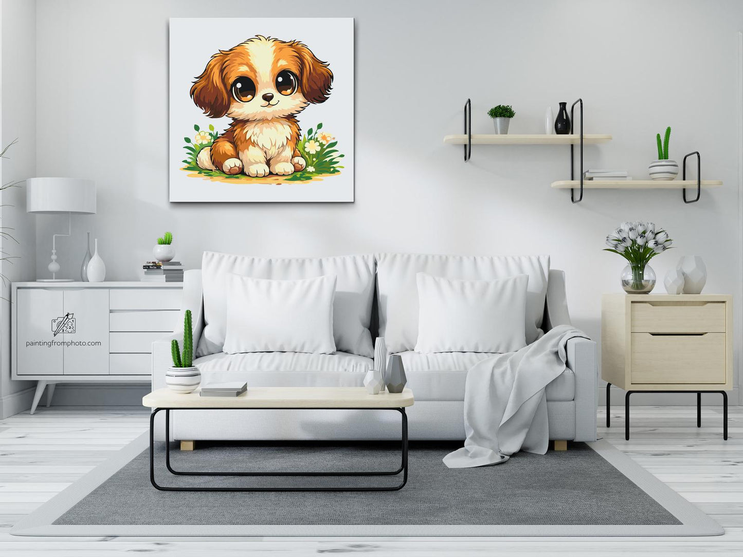 Paint by number - Hvalp med Store Øjne