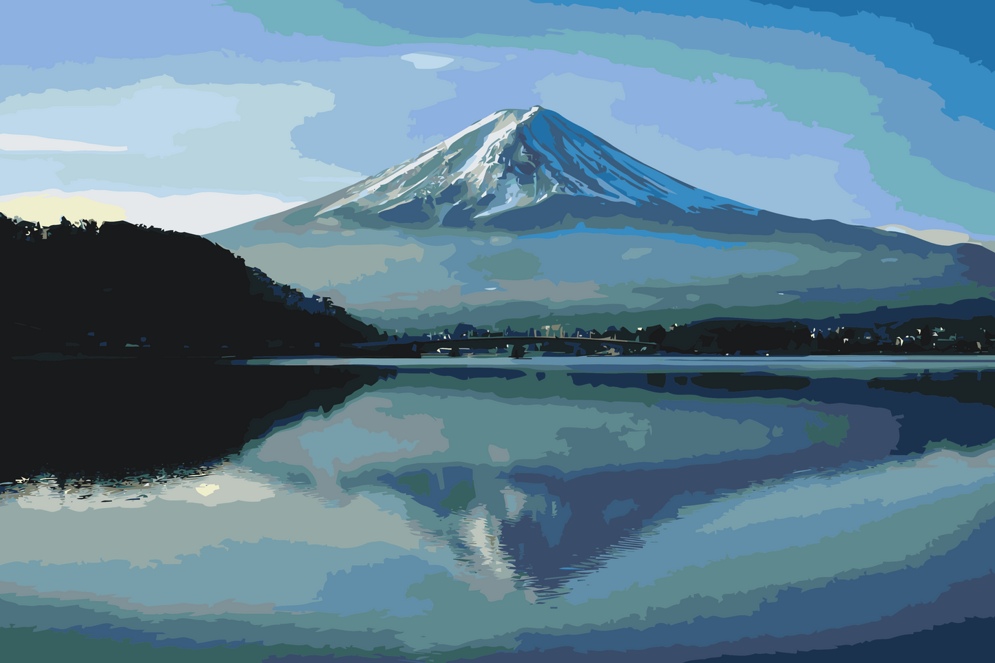 Paint by number - Fuji-bjerget