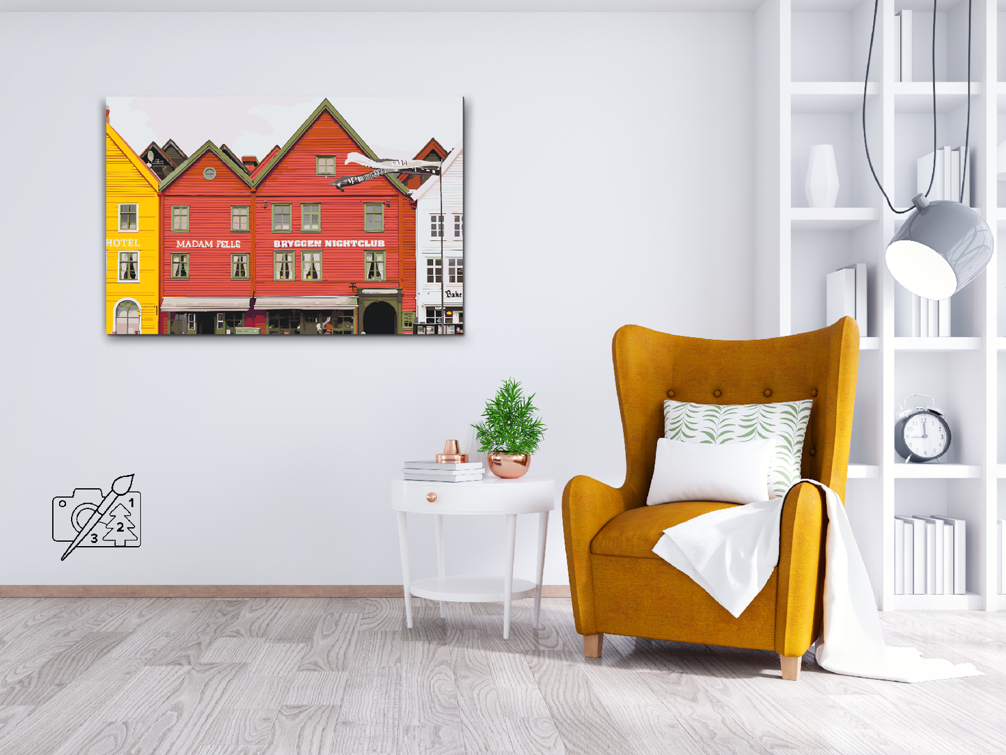 Paint by number - Bryggen, Norge
