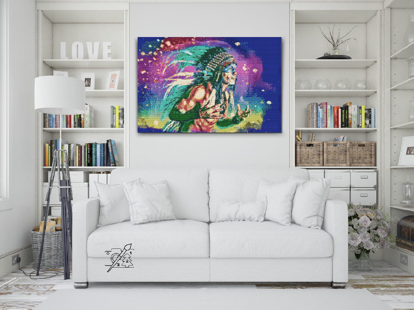 Diamond Paint - Farvet indianer