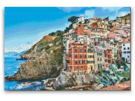 Diamond Paint - Huse ved kysten