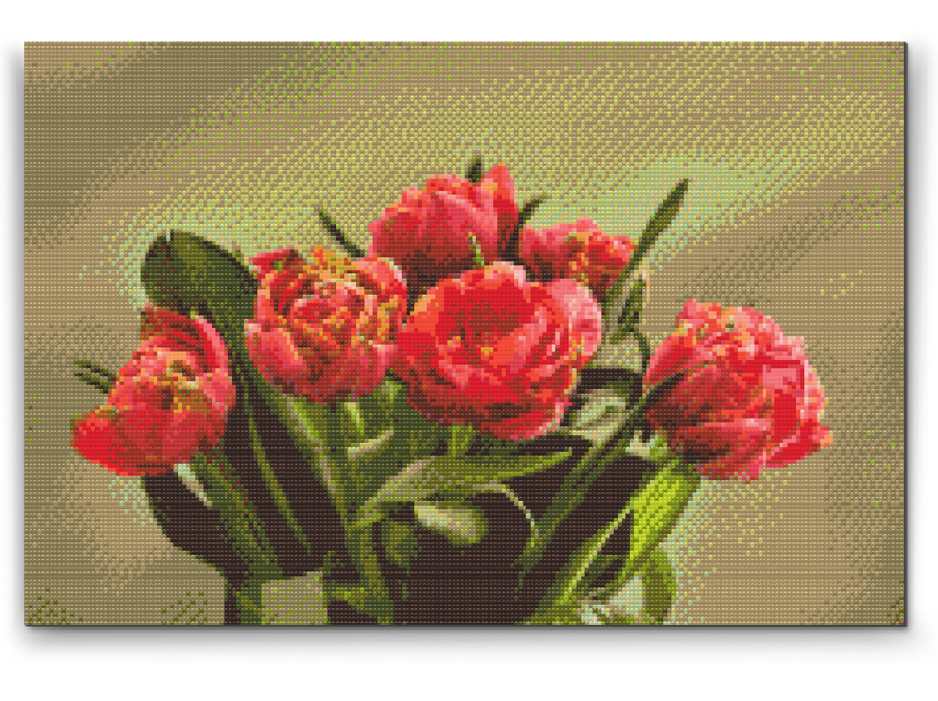 Diamond Paint - Buket røde tulipaner