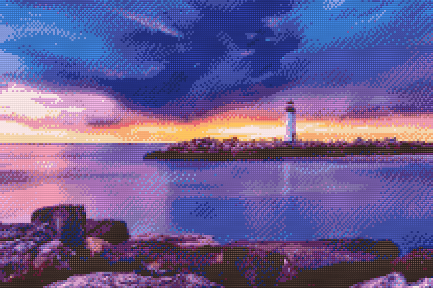 Diamond Paint - Fyrtårn i Santa Cruz