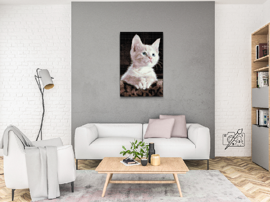 Diamond Paint - Hvid Kat