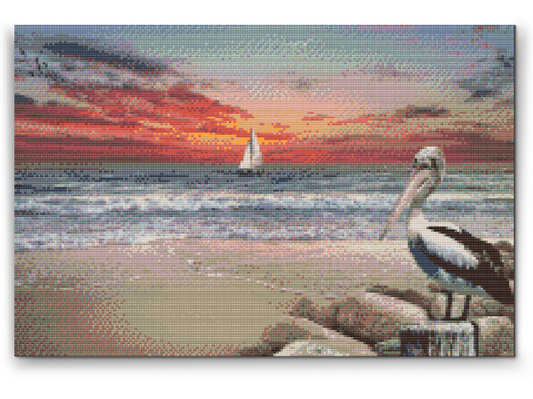 Diamond Paint - Pelican og Boat