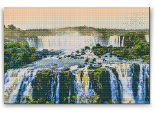 Diamond Paint - Vandfald midt i junglen