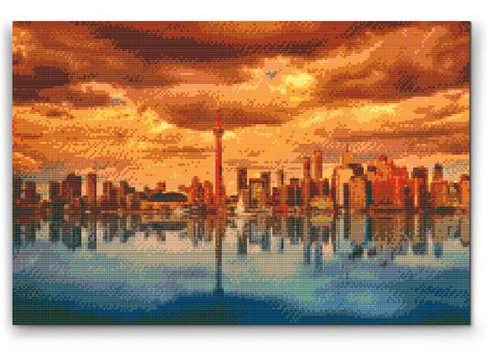 Diamond Paint - Toronto ved skumring