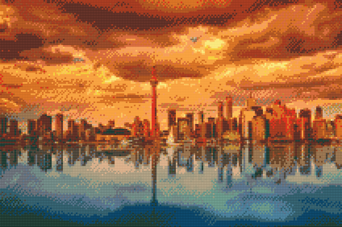 Diamond Paint - Toronto ved skumring