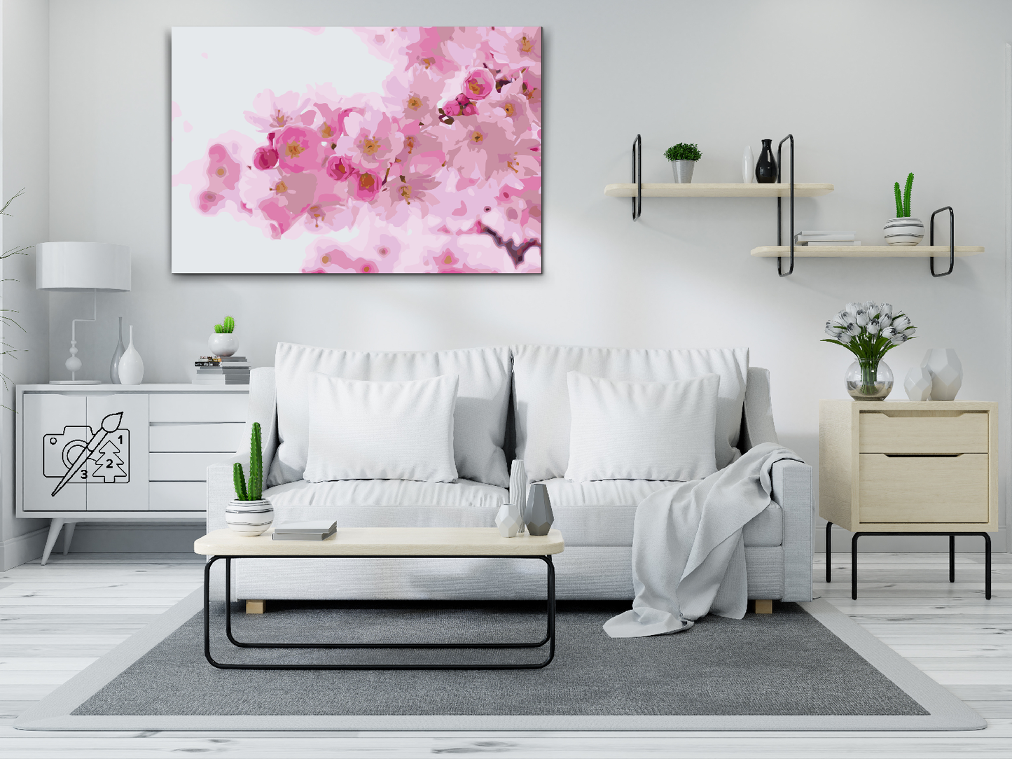 Paint by number - Blomstrende kirsebær