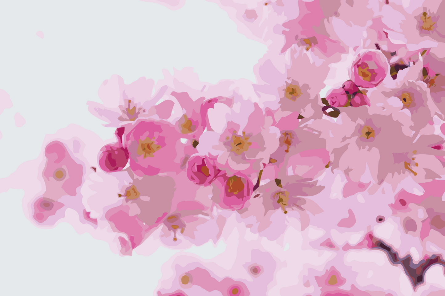 Paint by number - Blomstrende kirsebær