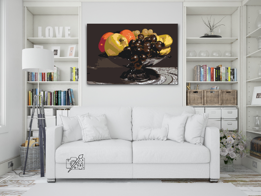 Paint by number - Skål fuld af frugter