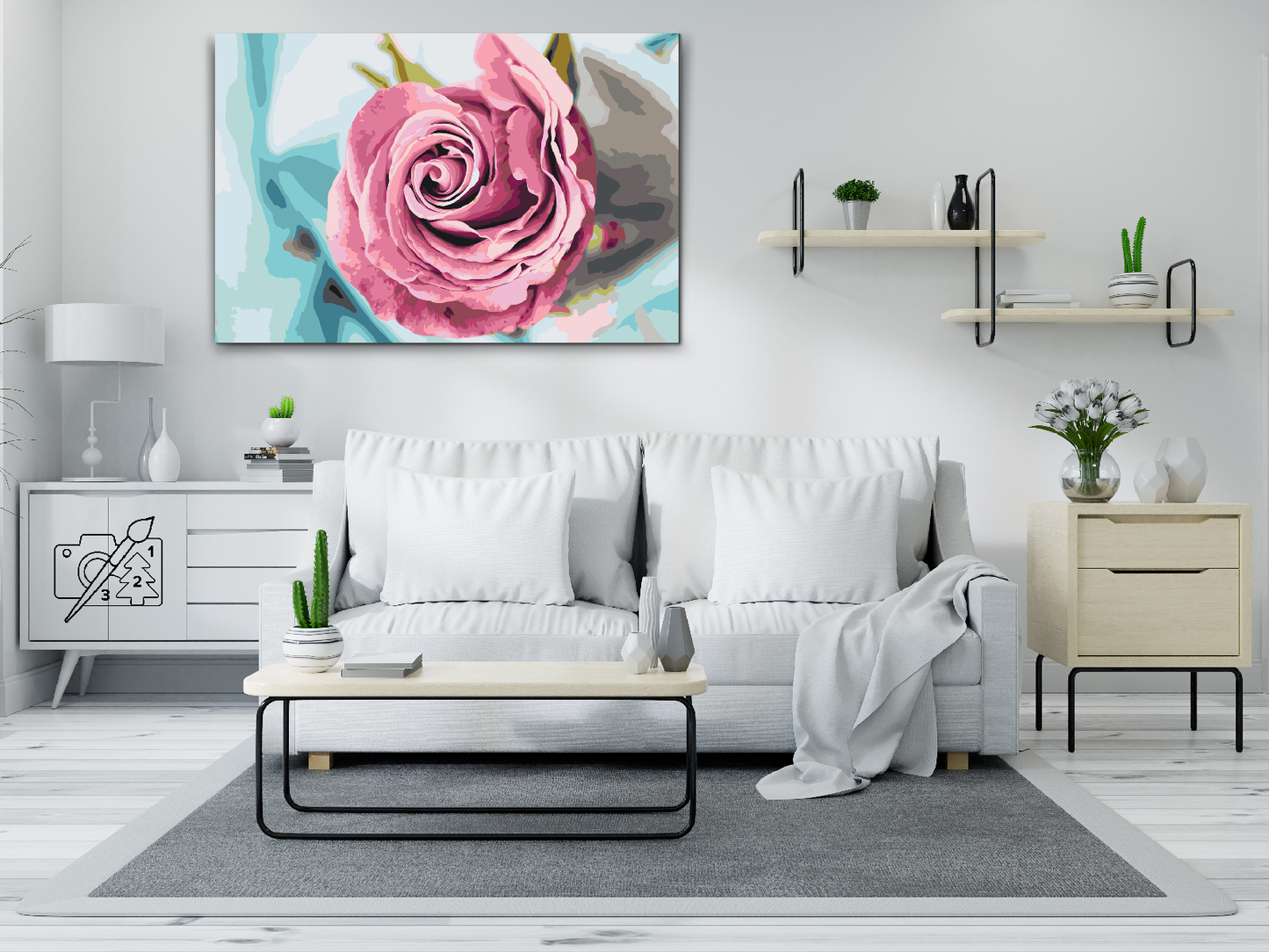 Paint by number - Head of Rose