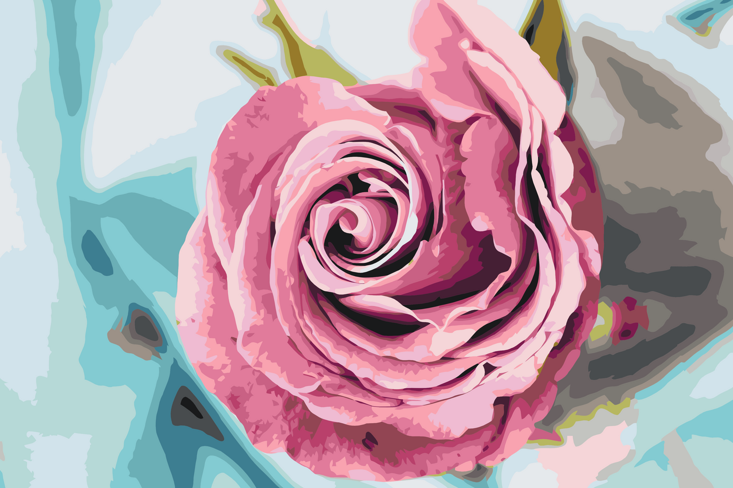 Paint by number - Head of Rose