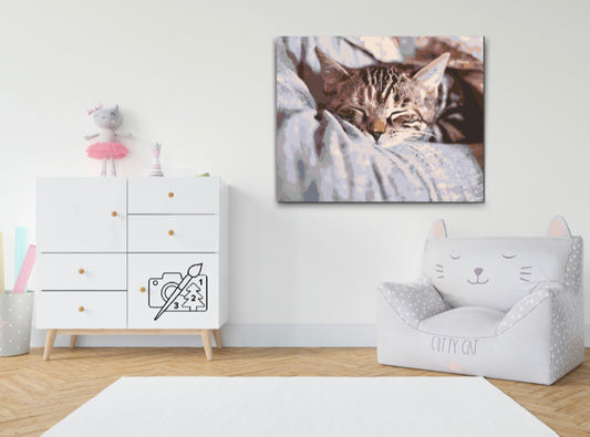 Paint by number - Sleeping Kitty