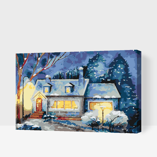 Paint by number - Vinterlandskab