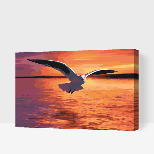 Paint by number - Måge over havet