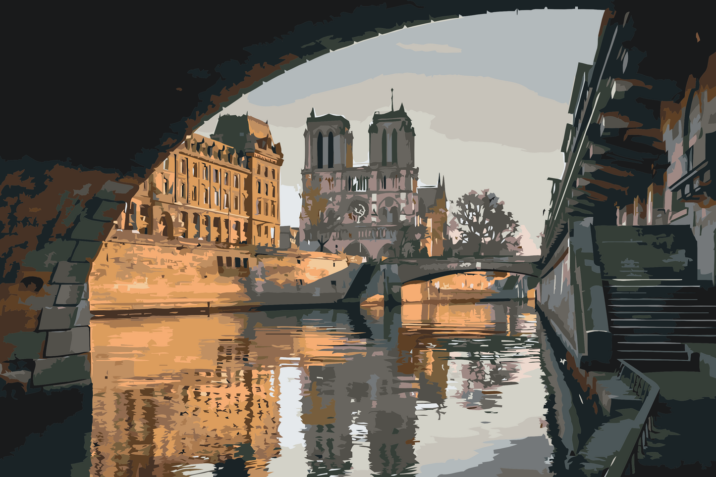 Paint by number - Katedralen Notre-Dame