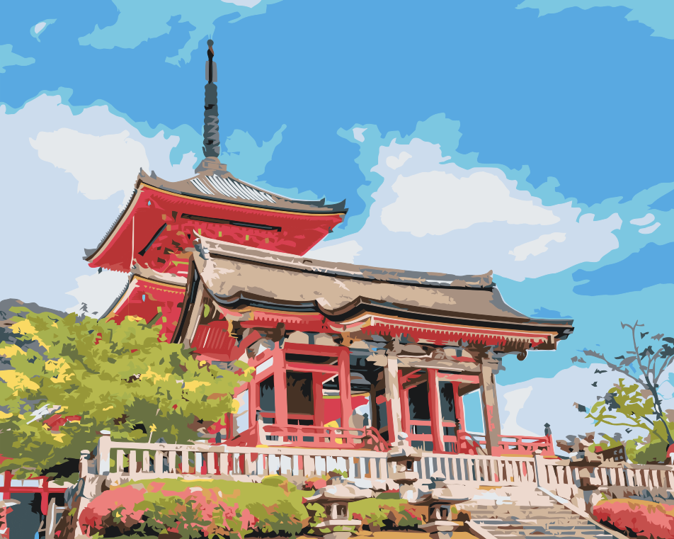 Paint by number - Senso-ji-templet