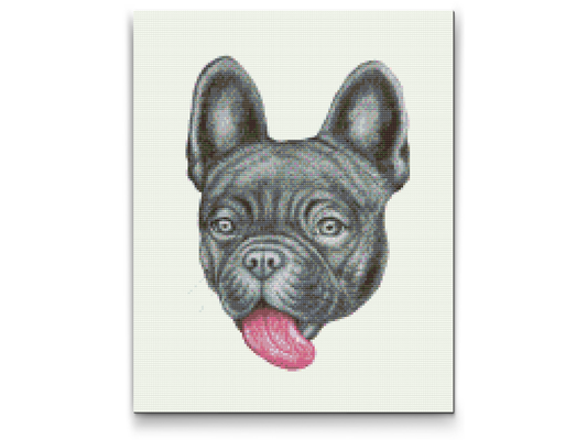 Diamond Paint - Bulldog med tunge ude