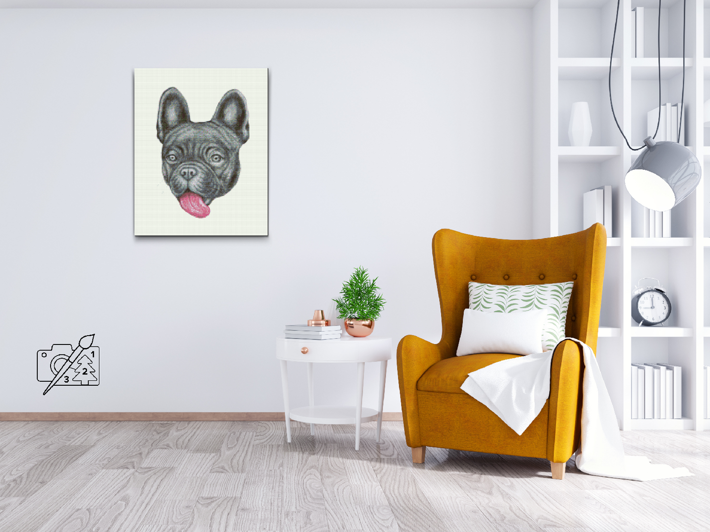 Diamond Paint - Bulldog med tunge ude