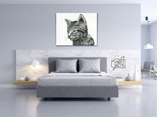 Diamond Paint - Sød sort-hvid killing