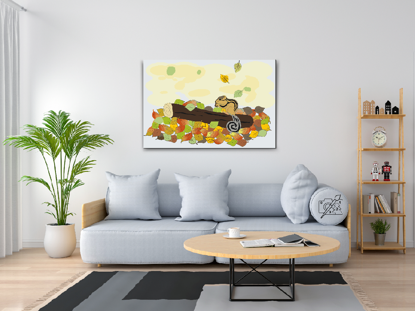 Paint by number - Egern med en nød