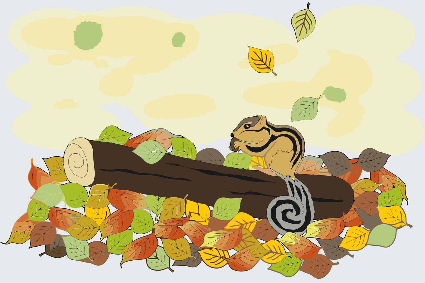 Paint by number - Egern med en nød