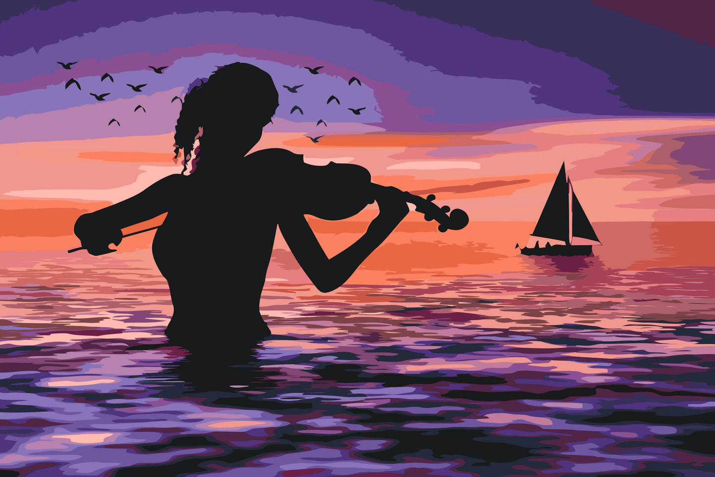 Paint by number - Violinist i havet