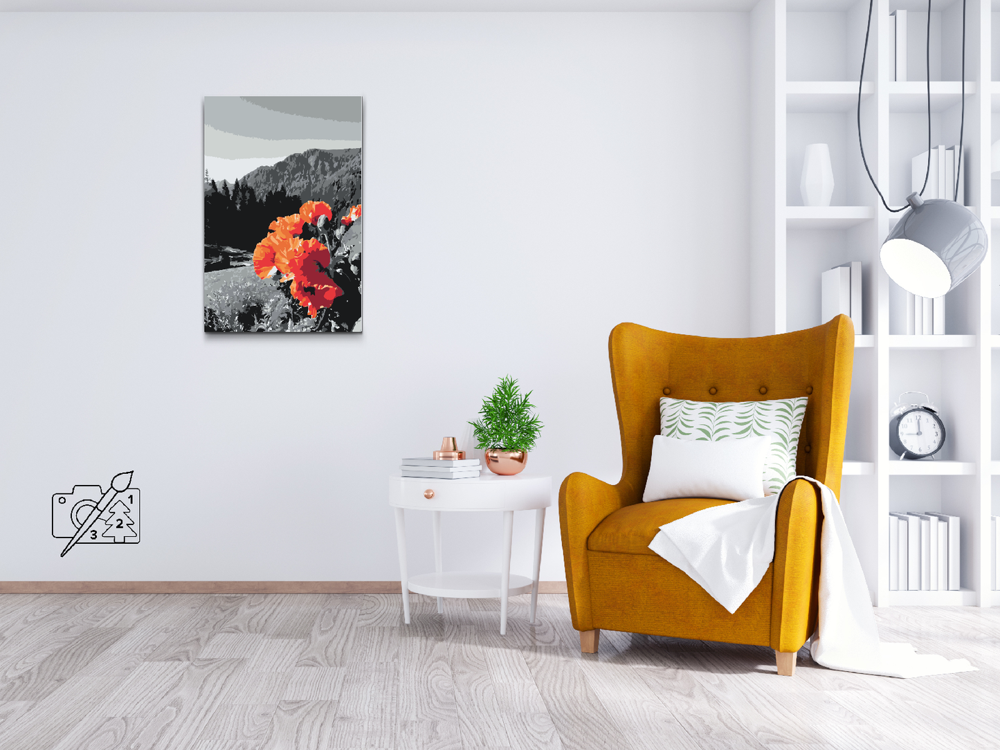 Paint by number - Valmue i bjergene