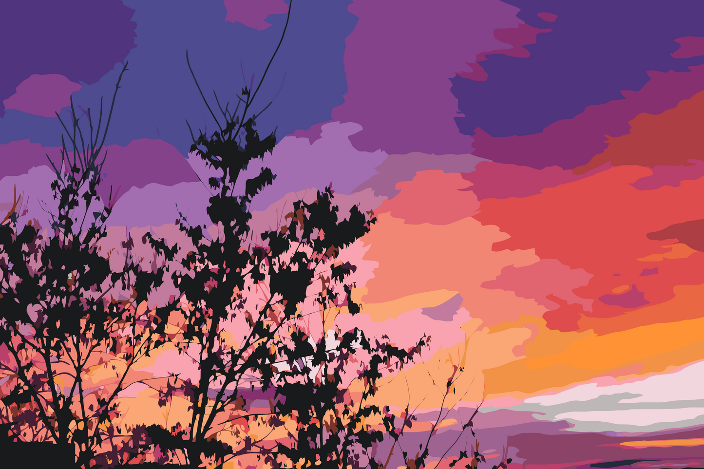 Paint by number - Farverig himmel