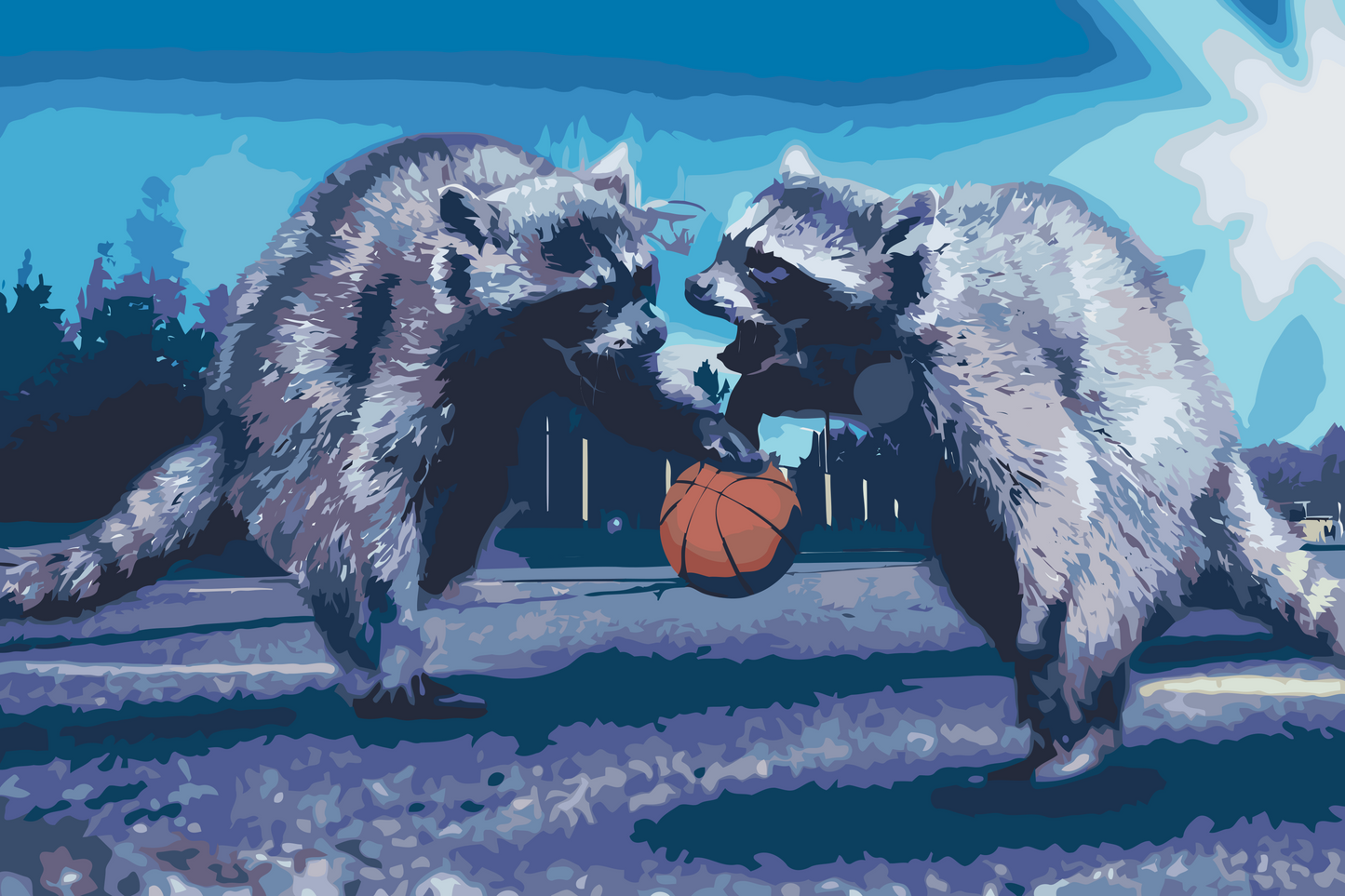 Paint by number - Dyre basketball