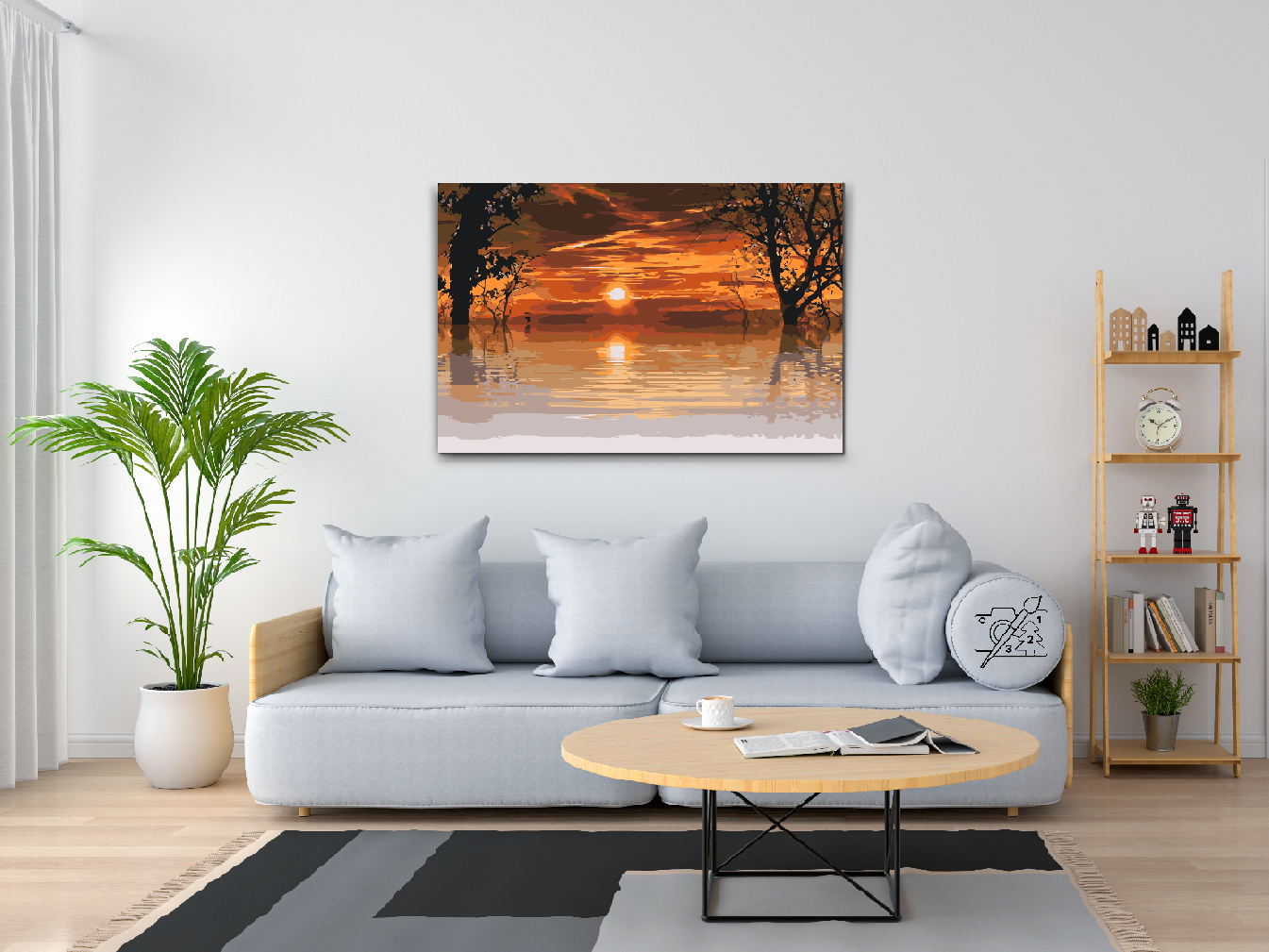 Paint by number - Magisk solnedgang
