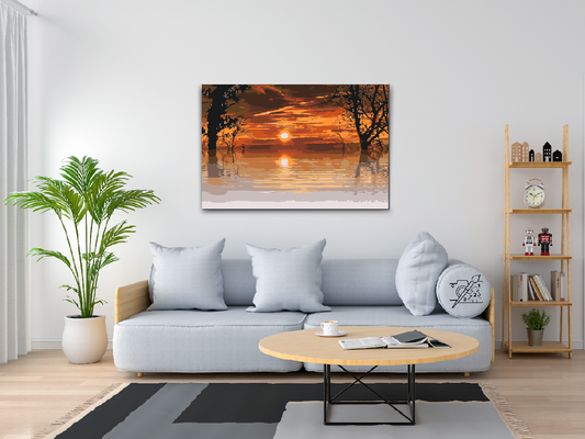 Paint by number - Magisk solnedgang