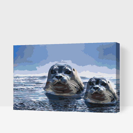 Paint by number - Sæler på jagt