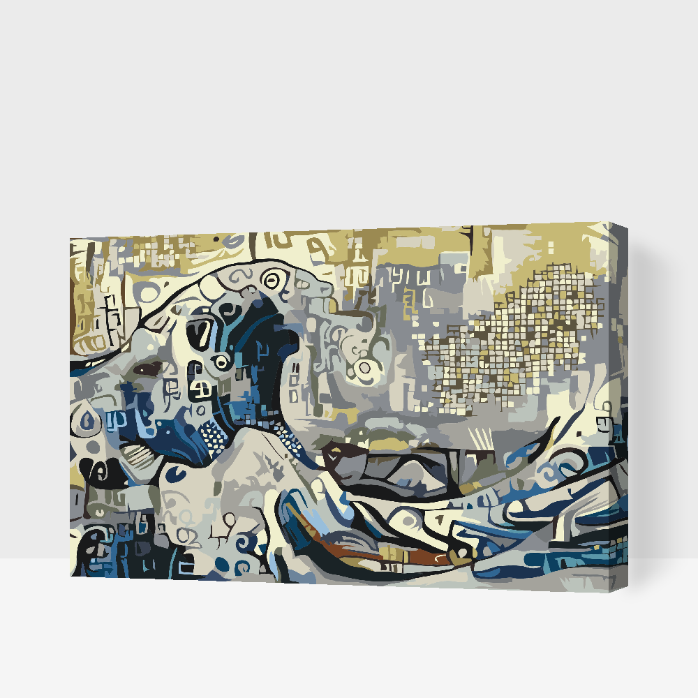 Paint by number - Bølge i havet