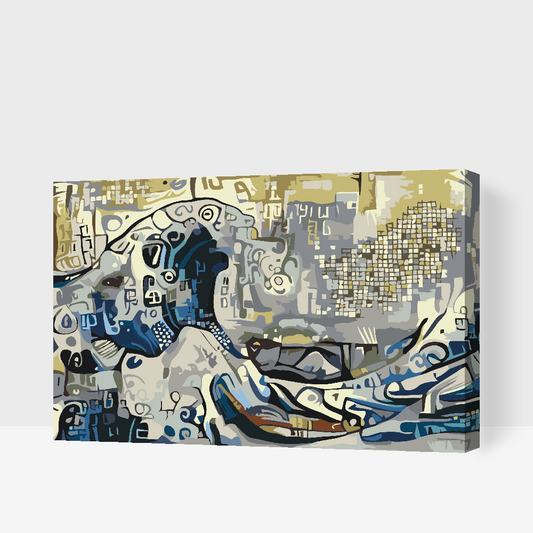 Paint by number - Bølge i havet