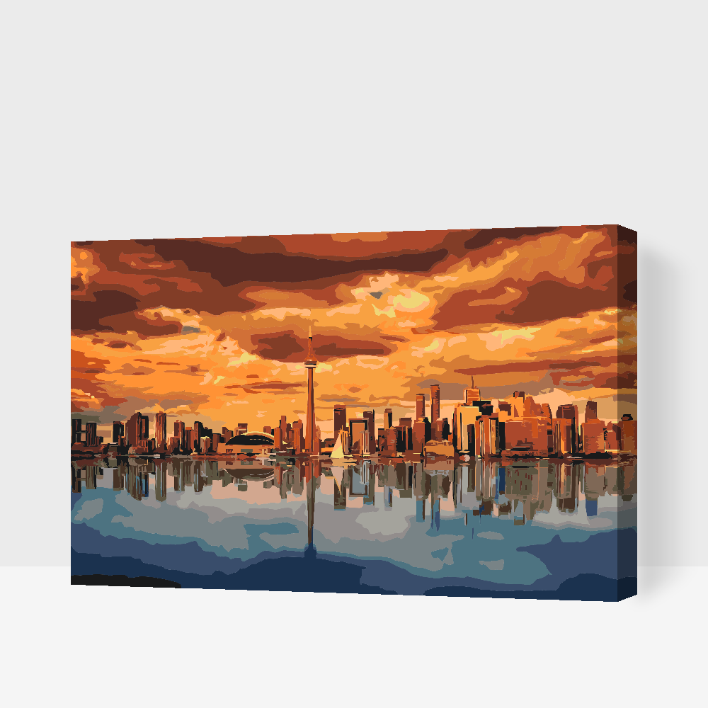 Paint by number - Toronto ved skumring