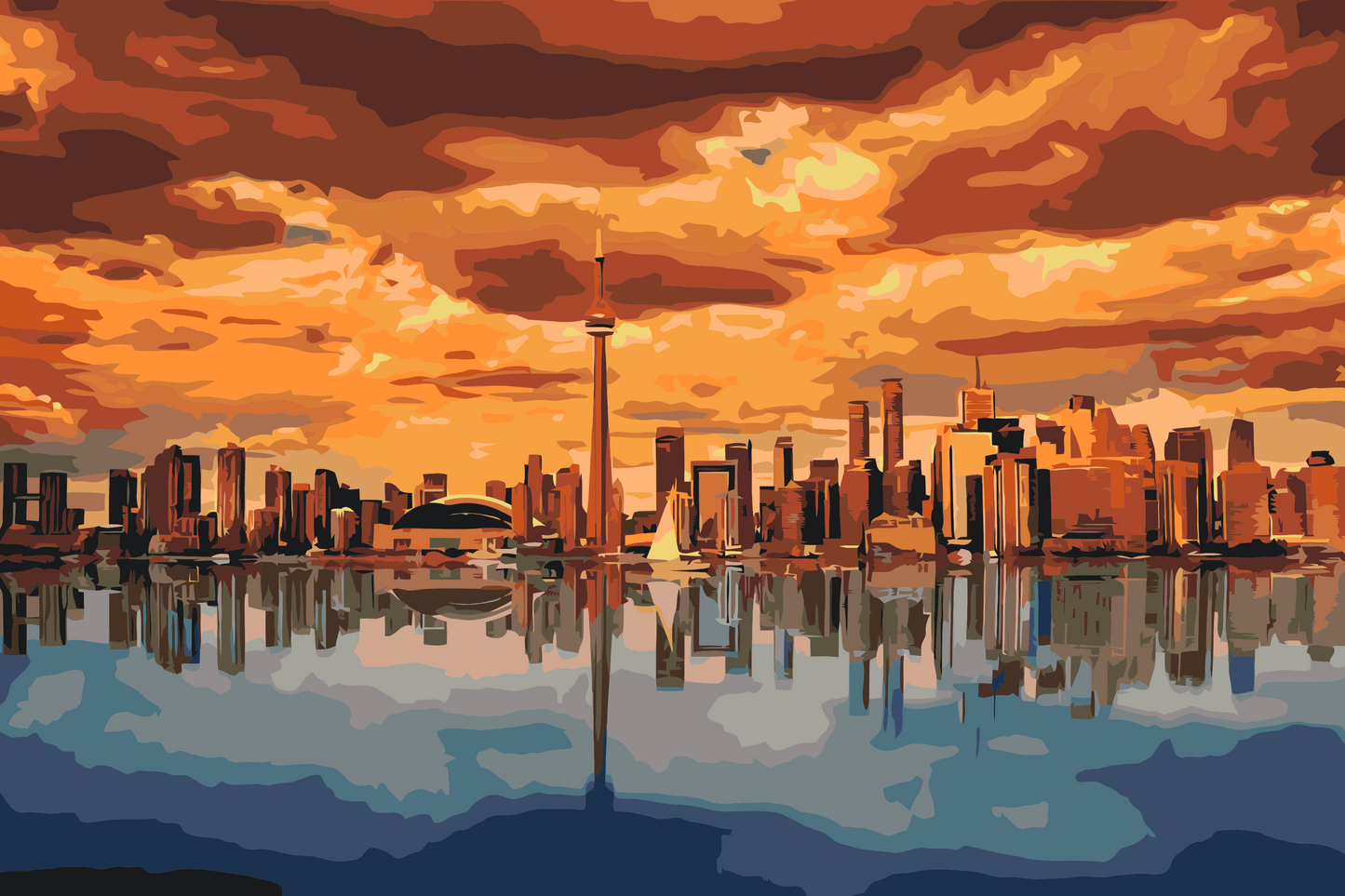 Paint by number - Toronto ved skumring