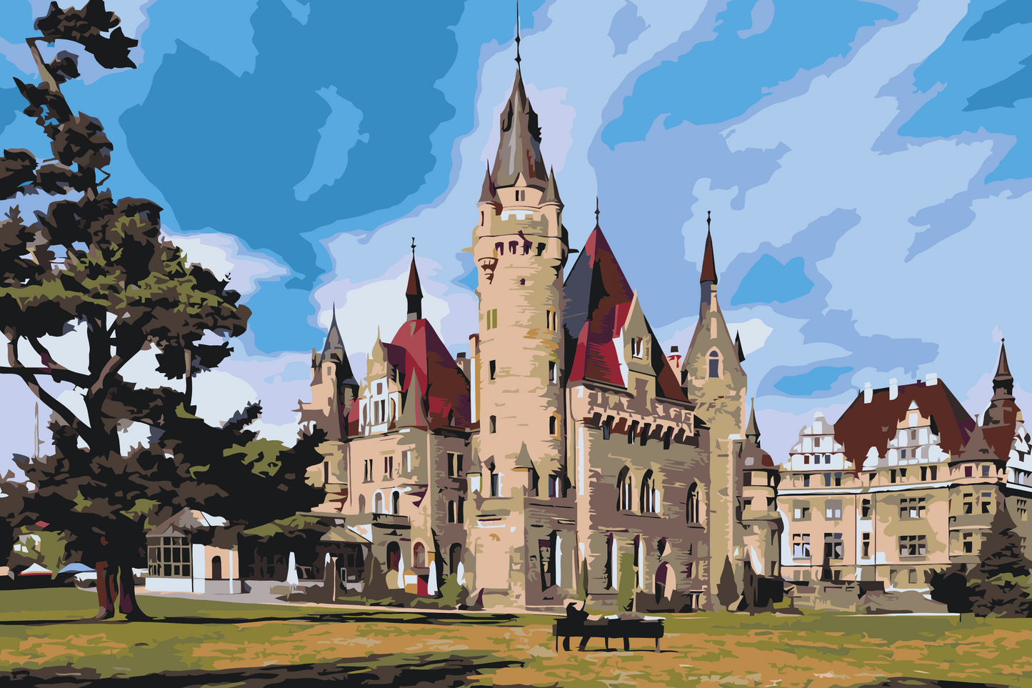 Paint by number - Slottet i Moszno