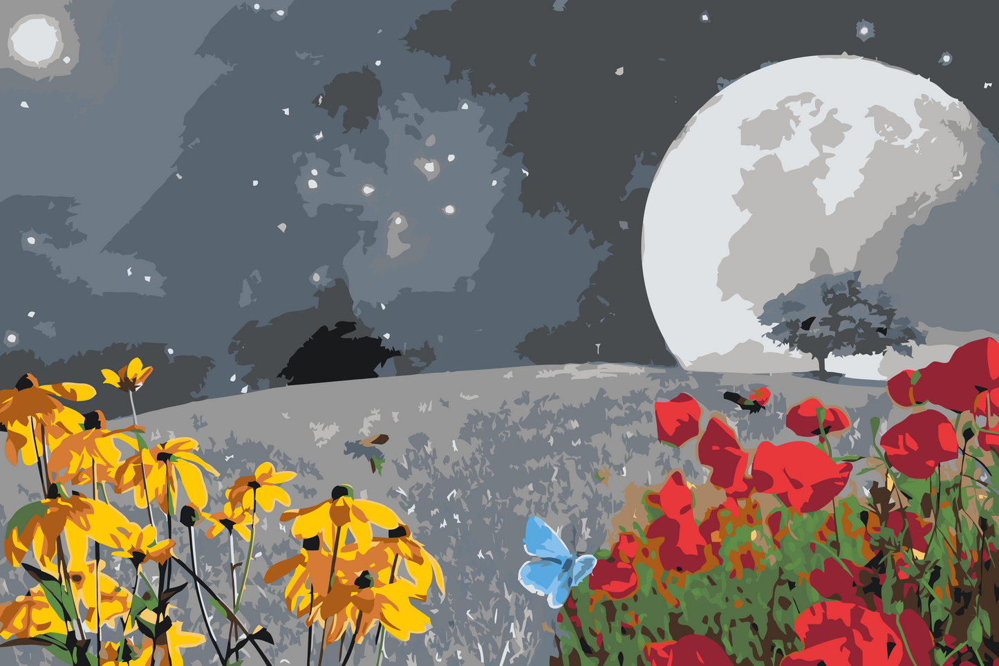 Paint by number - På en eng