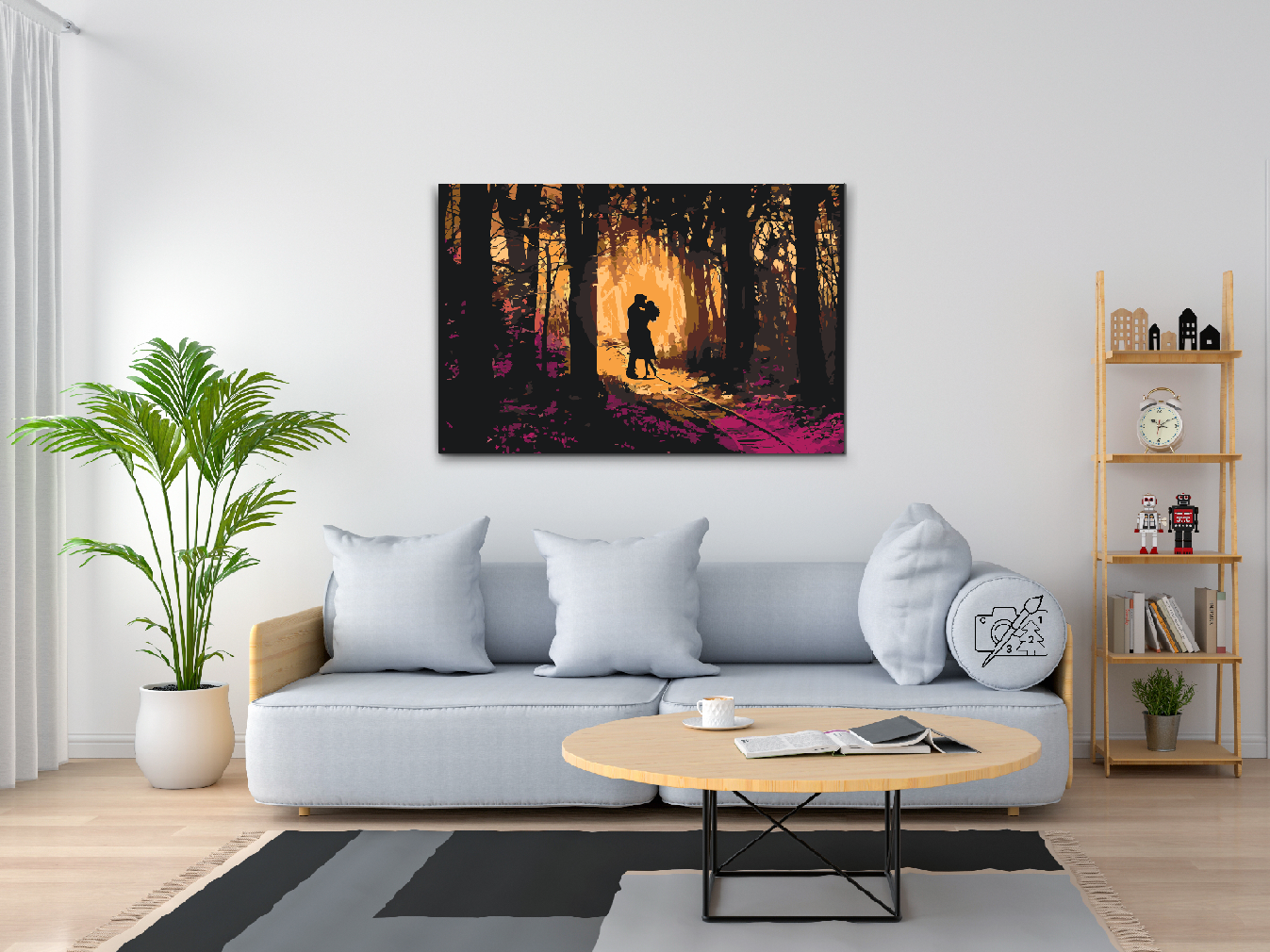 Paint by number - Kærligt par i skoven