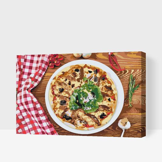 Paint by number - Frisk pizza